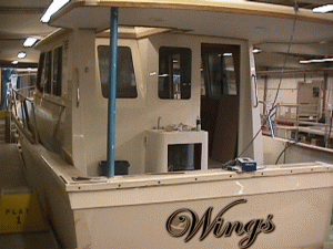 Boat lettering preview on the hull