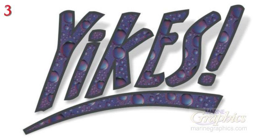 Yikes boat lettering