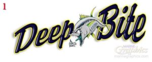 Deep Bite boat lettering