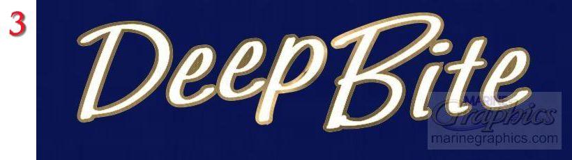 Deep Bite Boat Lettering