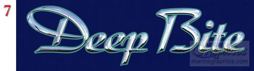 Deep Bite Boat Lettering