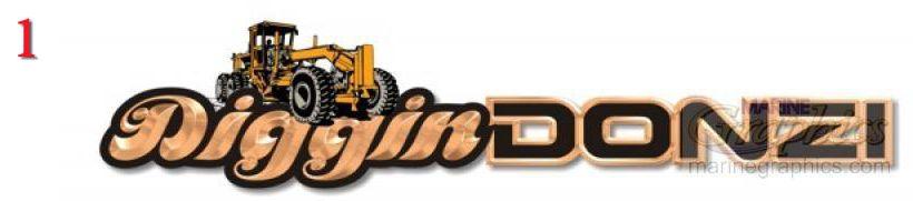 Diggin Donzi boat graphix