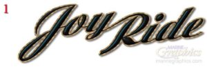 Joy Ride Custom Boat Lettering