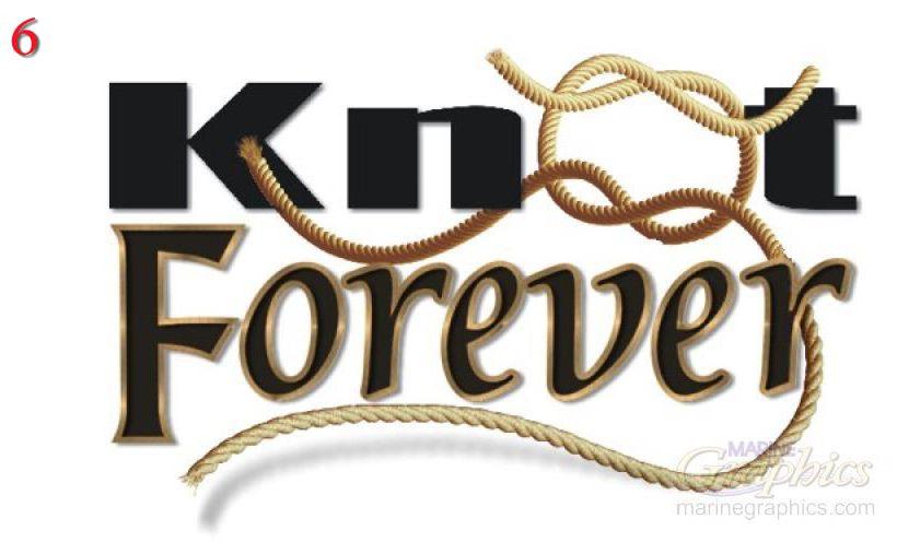 Knot Forever boat lettering