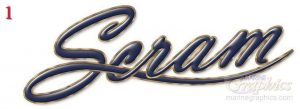 Scram boat lettering
