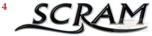 Scram boat lettering