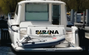 Sirena boat name preview on hull