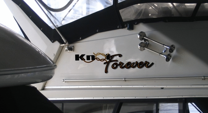 Knot Forever Boat Lettering