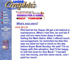 The Boat Name Page circa 1997