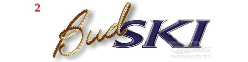 Bud ski rope lettering