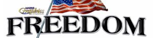 Freedom boat decal with US Flag