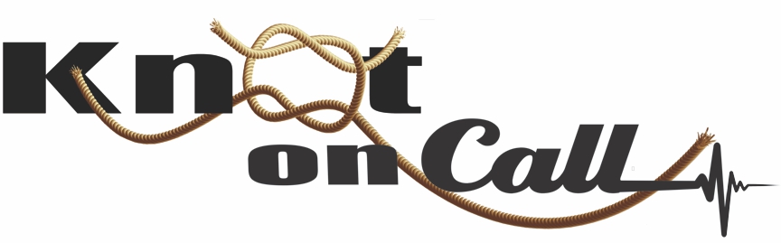 Knot on Call boat graphic sample #1 using our square knot for the O and an EKG symbol 