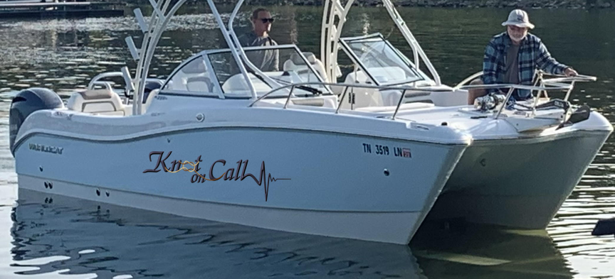 Knot on Call boat graphic sample #5 -hull position