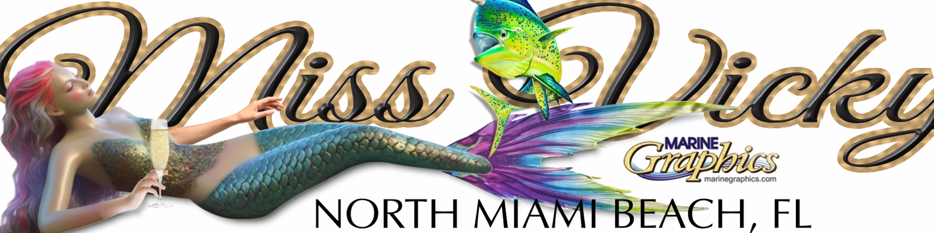 Miss Vicky boat graphic closeup for a header