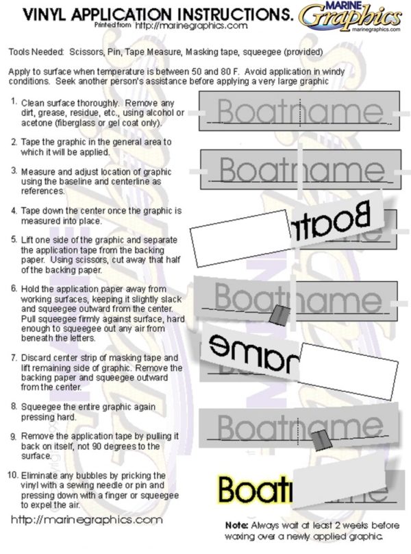 Installing your boat graphic using the butterfly method Boat Lettering